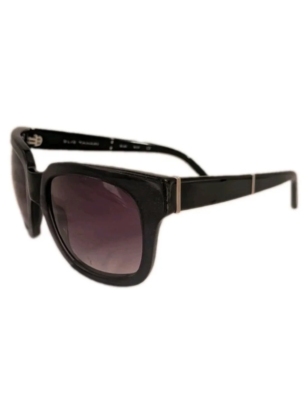 Elie Tahari Black Frame Sunglasses with Purple Gradient Lenses